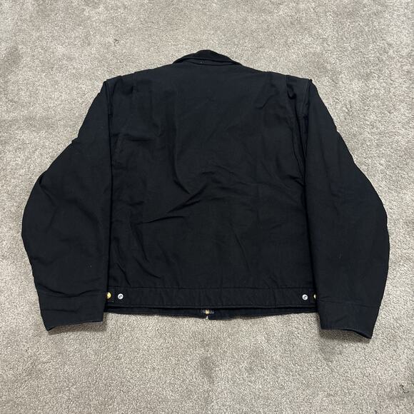 Vintage Carhartt Jacket Mens XL Detroit J001 BLK Black Blanket Lined Made in USA - Picture 4 of 8